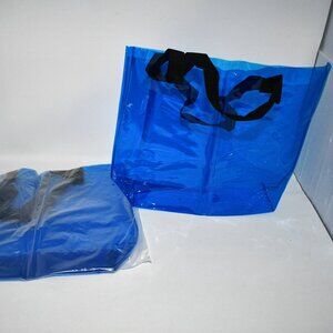 ONEART 2 Pc Clear Blue Tote Bags – Waterproof Transparent Vinyl Handbags – NWT